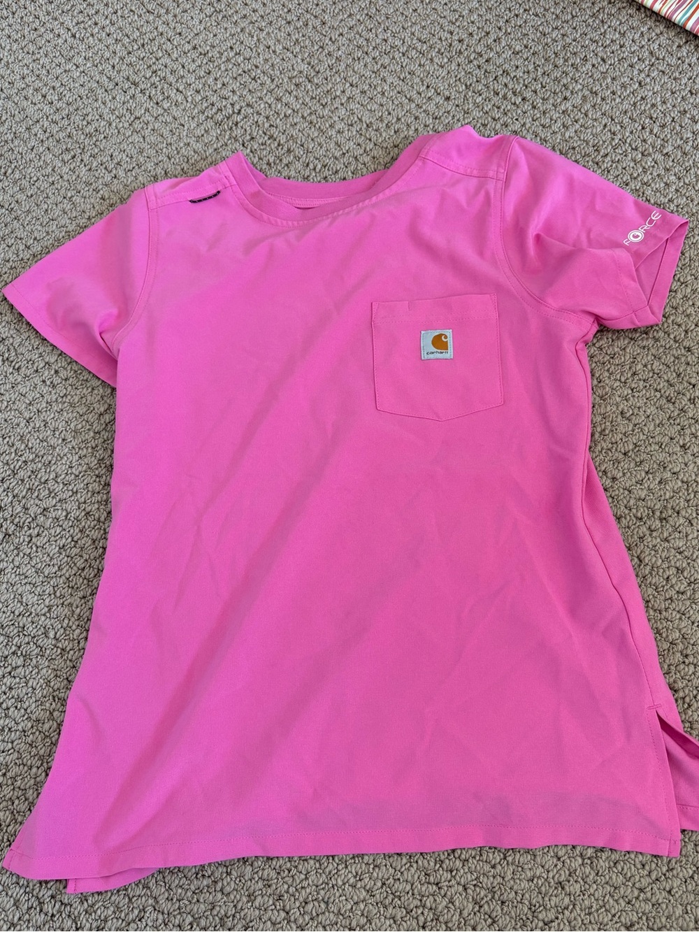 Pink Carhart Scrub Top